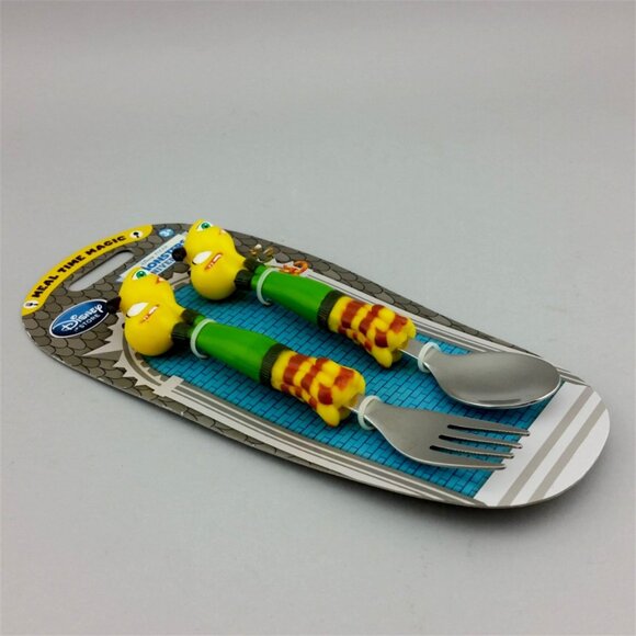 Monsters Inc University Terry Terri Fork Spoon Flatware Set Disney NWT - Picture 5 of 5